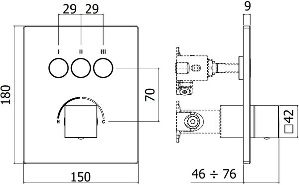 Смеситель для душа Paffoni Compact Box CPM519NO