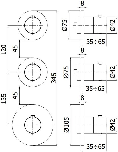 Смеситель для ванны с душем Paffoni Modular Box MDE018NO