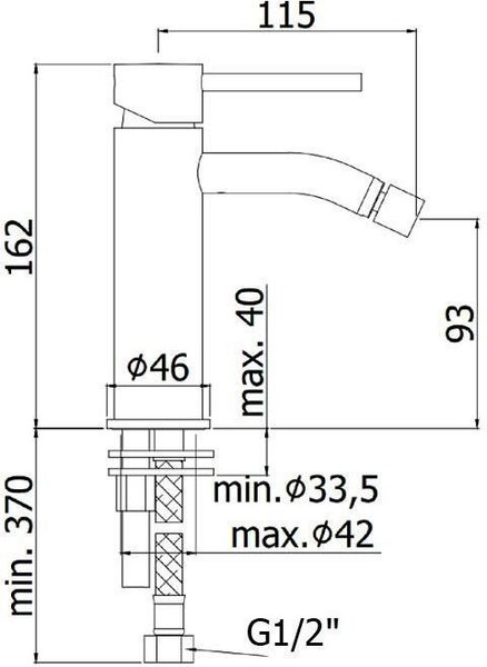 Смеситель для биде Paffoni Light LIG131ST