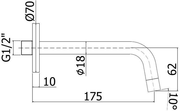 Излив Paffoni Light ZBOC045BO
