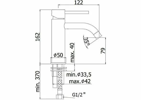 Смеситель для раковины Paffoni Light LIG071BO