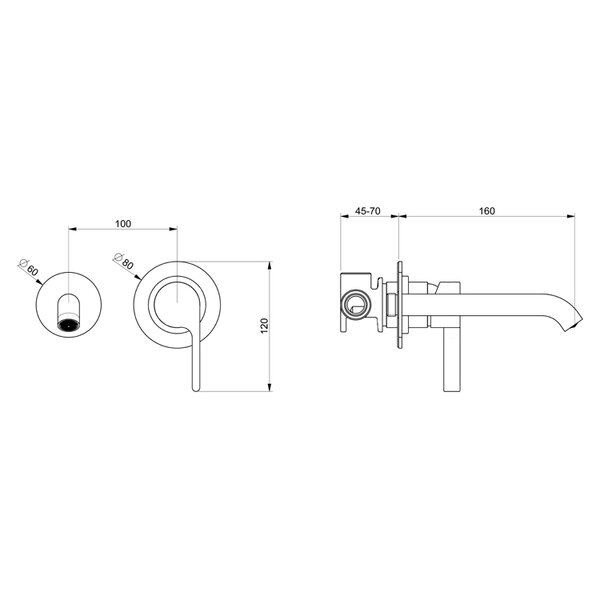 Смеситель для раковины Webert DoReMi DR830606015, хром