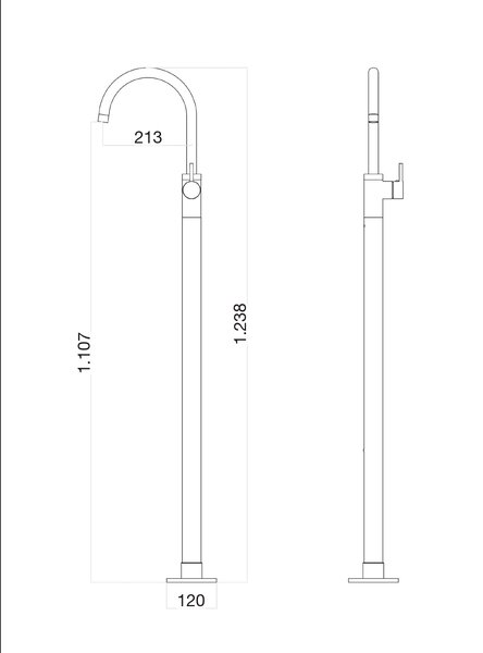 Смеситель для раковины Webert Rimini RI832101015, хром