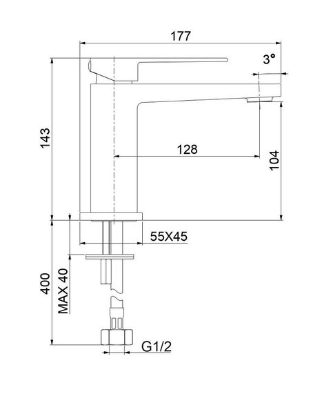 Смеситель для раковины Webert Pegaso PE830102740SSE, белый