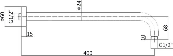 Держатель для верхнего душа Paffoni Lusso ZSOF034HG