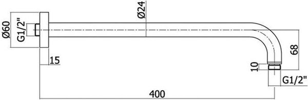 Держатель для верхнего душа Paffoni Lusso ZSOF034CR