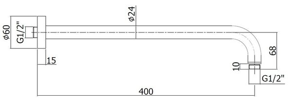 Держатель для верхнего душа Paffoni Lusso ZSOF034BO