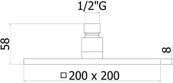 Верхний душ Paffoni Syncro ZSOF075BO