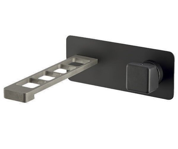 Смеситель для раковины Webert ONE-X OX830606441, черный/сталь