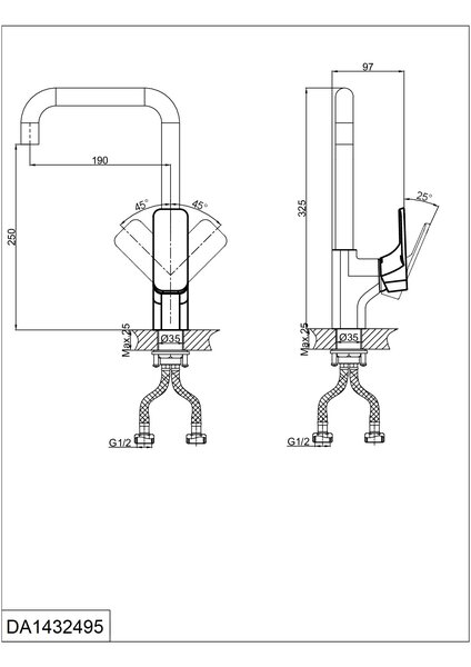 Смеситель для кухни D&K Berlin.Technische (DA1432495)