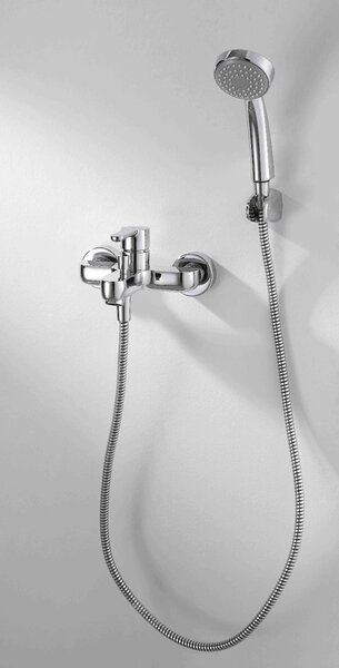 Смеситель для ванны с коротким изливом с аксессуарами Bravat Stream (F63783C-B)