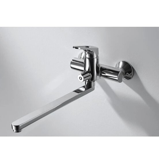 Смеситель для ванны с длинным изливом с аксессуарами Bravat Drop-D (F648162C-LB-RUS)