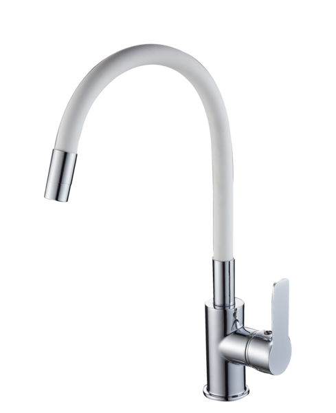 Смеситель для кухонной мойки с гибким изливом RUSH Siple (SI7335-60White)