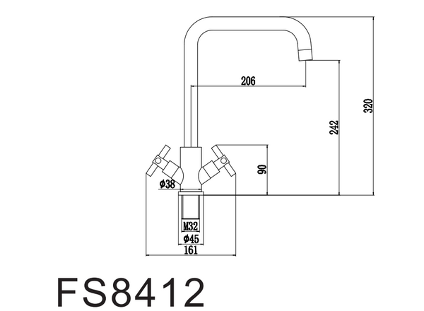 Смеситель для мойки Fmark (FS8412H)