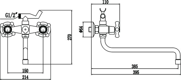 Смеситель для ванны Fmark (FM2619-2)