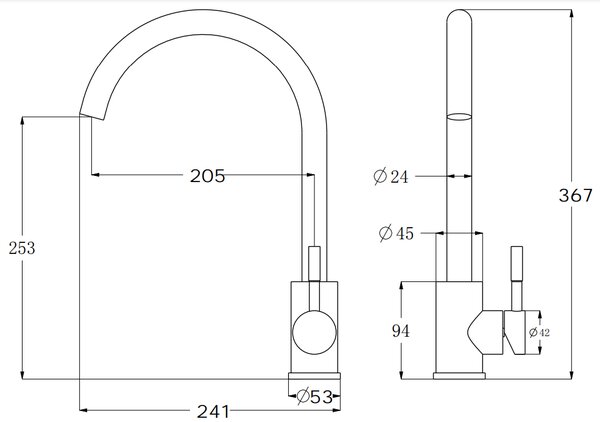Смеситель для кухонной мойки ESKO K45 (K45 Beige)