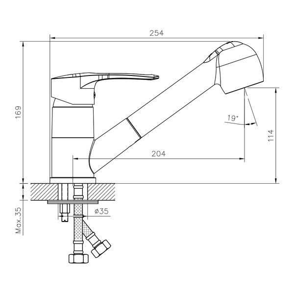 Смеситель для кухни DECOROOM DR70 (DR70023)