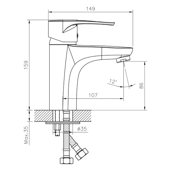 Смеситель для раковины DECOROOM DR70 (DR70011)