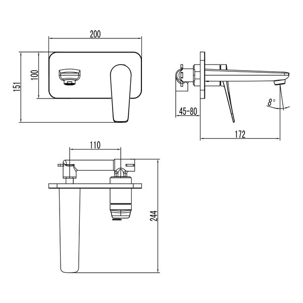 Смеситель для раковины Lemark Bronx (LM3726GM)