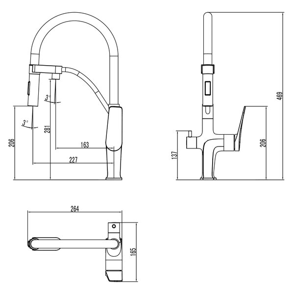 Смеситель для кухни Lemark Comfort (LM3074C-Red)