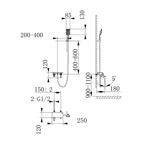 Смеситель для ванны Lemark Mista (LM6414WG)