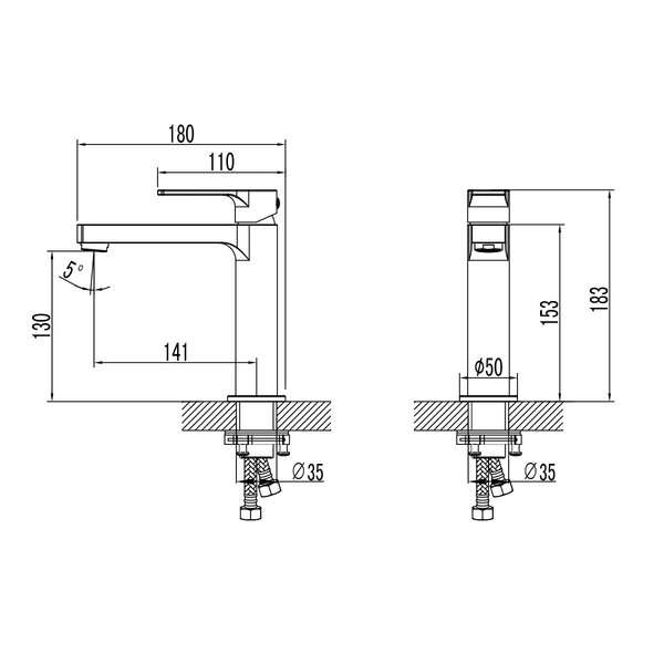 Смеситель для раковины Lemark Plus Grace (LM1537C)