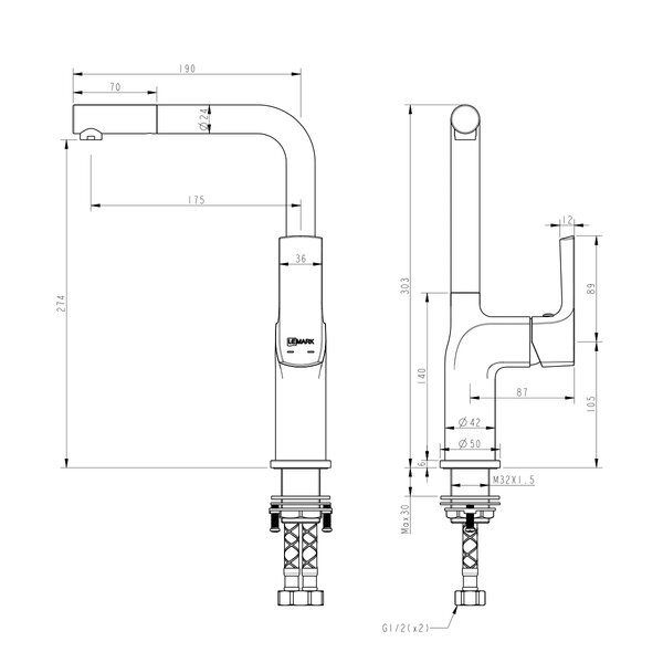 Смеситель для кухни Lemark Ursus (LM7205BLR)