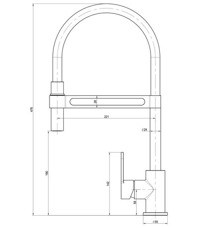 Смеситель для кухонной мойки Lemark Soul (LM6006C)