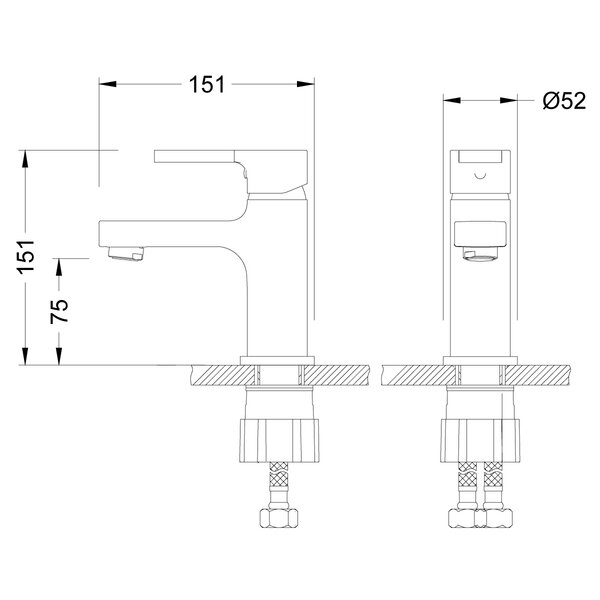 Смеситель для раковины Lemark Aura (LM0606C)