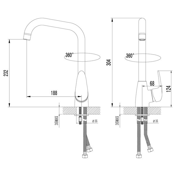 Смеситель для кухонной мойки Lemark Pramen (LM3305C)