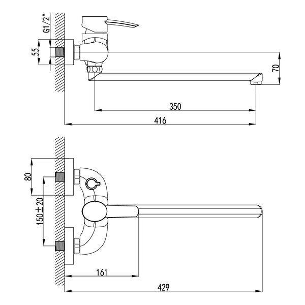 Смеситель для ванны Lemark Atlantiss (LM3217C)