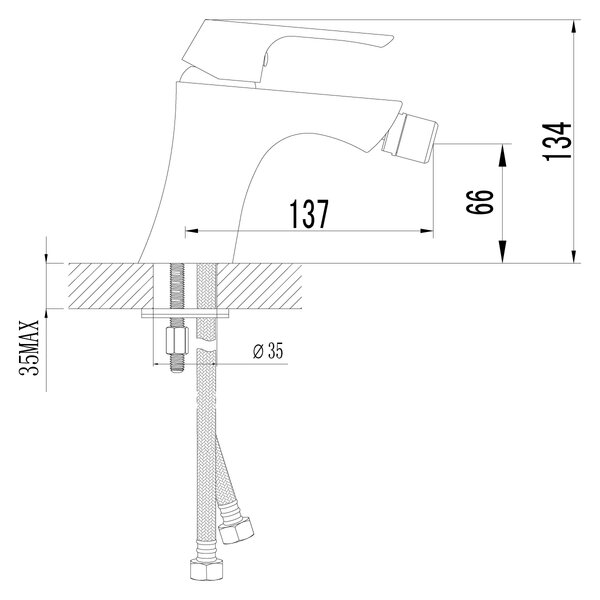 Смеситель для биде Lemark Unit (LM4508C)
