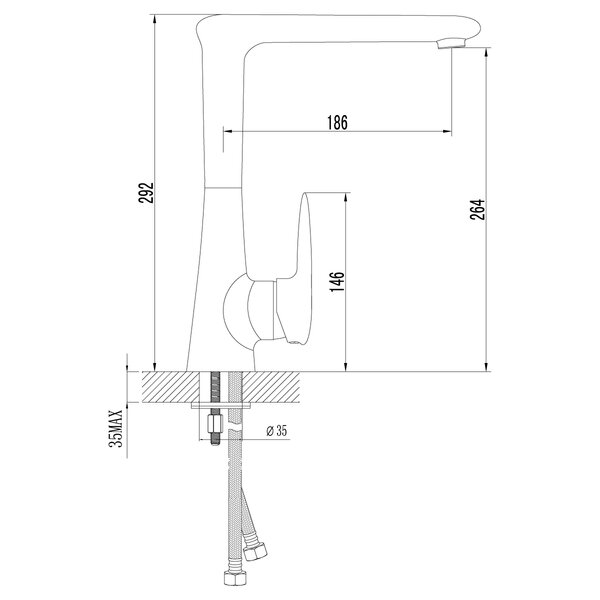 Смеситель для кухонной мойки Lemark Status (LM4405C)