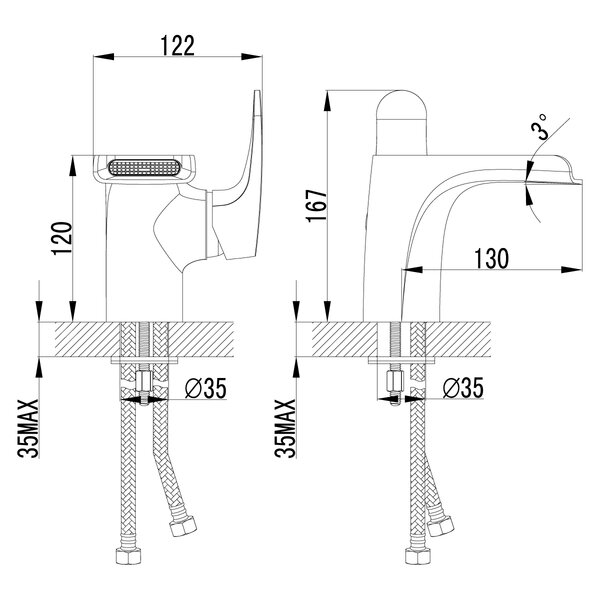 Смеситель для раковины Lemark Shift (LM4346C)