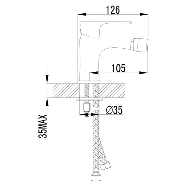 Смеситель для биде Lemark Plus Factor (LM1608C)