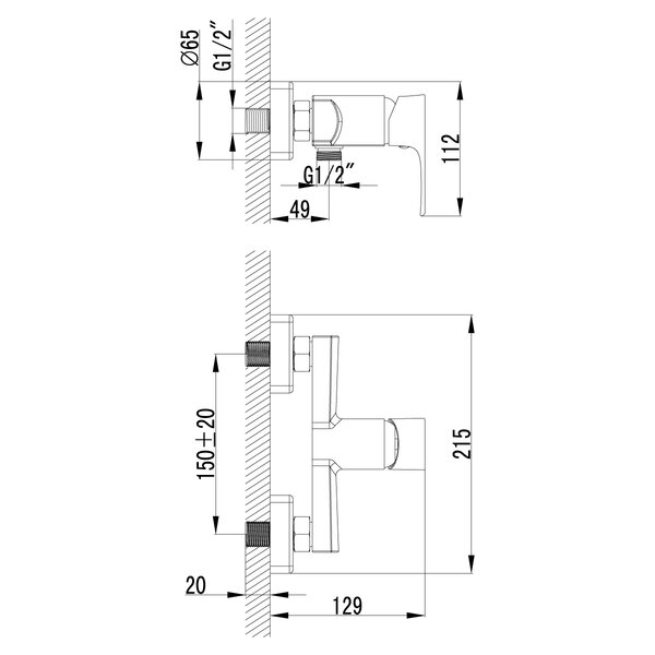 Смеситель для душа Lemark Plus Factor (LM1603C)