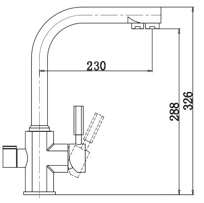 Смеситель для кухонной мойки  KAISER Decor (40144-9)