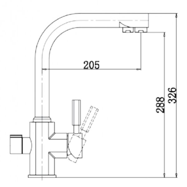 Смеситель для кухонной мойки  KAISER Decor (40144)