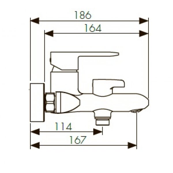 Смеситель для ванны KAISER Estilo (62022)