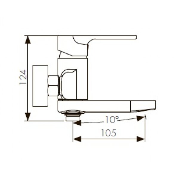 Смеситель для ванны KAISER Linear (59022)