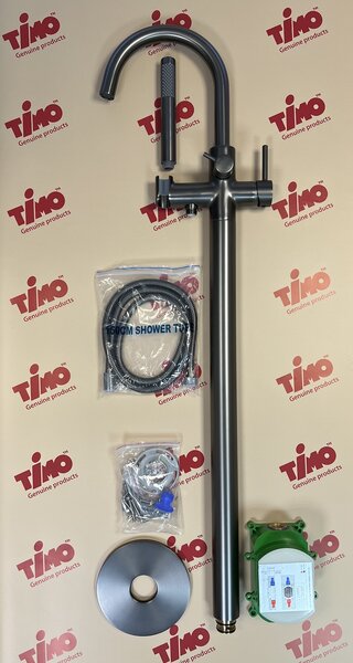 Смеситель напольный для ванны и душа Timo Saona (2310/18Y-CR) черное золото