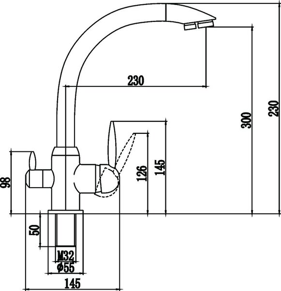 Смеситель для кухонной мойки с фильтром питьевой воды Savol (S-L1699W)