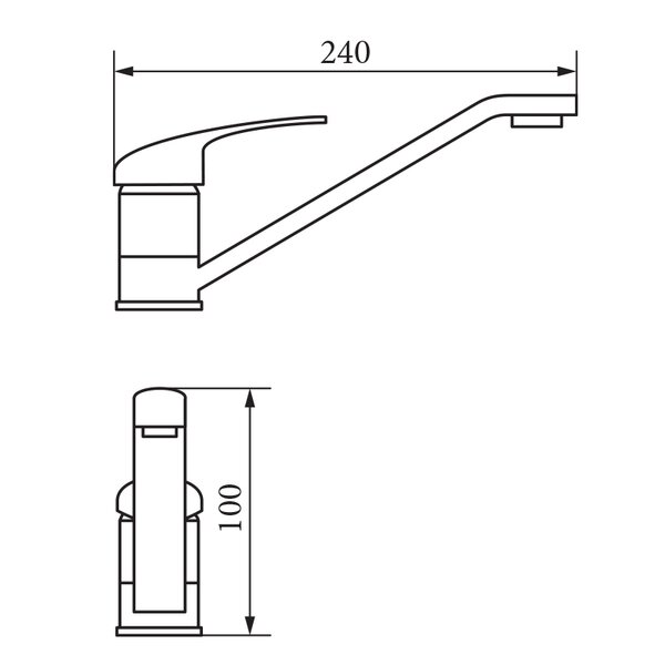 Смеситель Veragio PONT VR.PNT-2180.CR для кухни монокомандный, хром