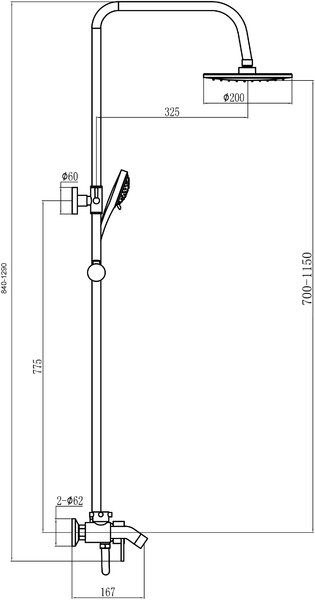 Душевая стойка Fmark (FM2407L)