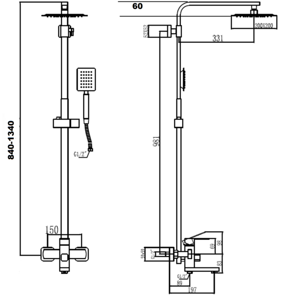 Душевая стойка Fmark (FS8145)