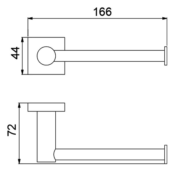 Бумагодержатель Timo Selene 12035/03 чёрный матовый