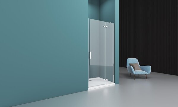 Душевая дверь BelBagno KRAFT-B-12-60/20-C-Cr-R, стекло прозрачное, регулировка 78,5-80 см