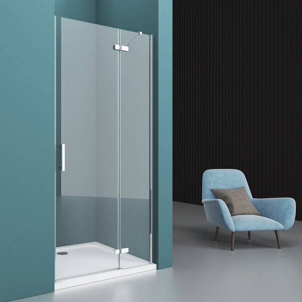 Душевая дверь BelBagno KRAFT-B-12-60/20-C-Cr-R, стекло прозрачное, регулировка 78,5-80 см