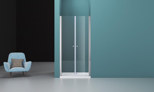 Душевая дверь BelBagno ETNA-B-2-150-C-Cr, стекло Прозрачное
