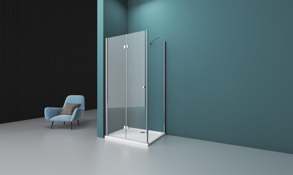 Душевой уголок BelBagno ALBANO-ASH-1-100/80-C-Cr, стекло Прозрачное